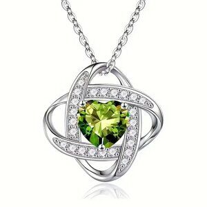 Green Gemstone Pendant Necklace